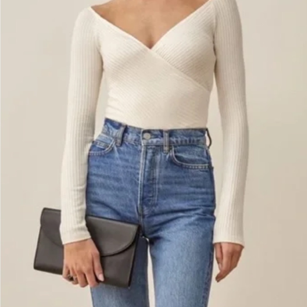 Reformation Minnie Ribbed Knit Top